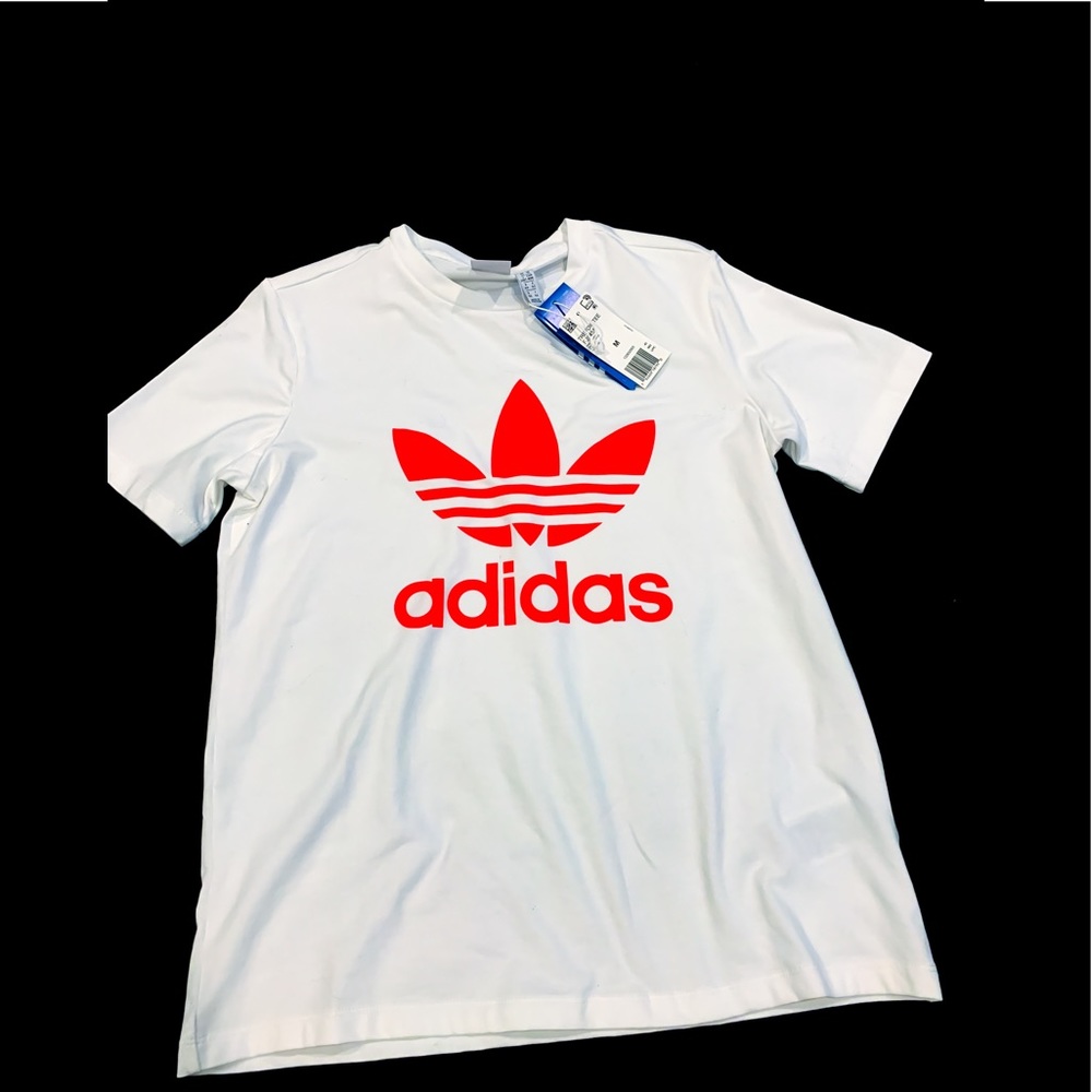 Adidas T-Shirt Pink & White 🌸